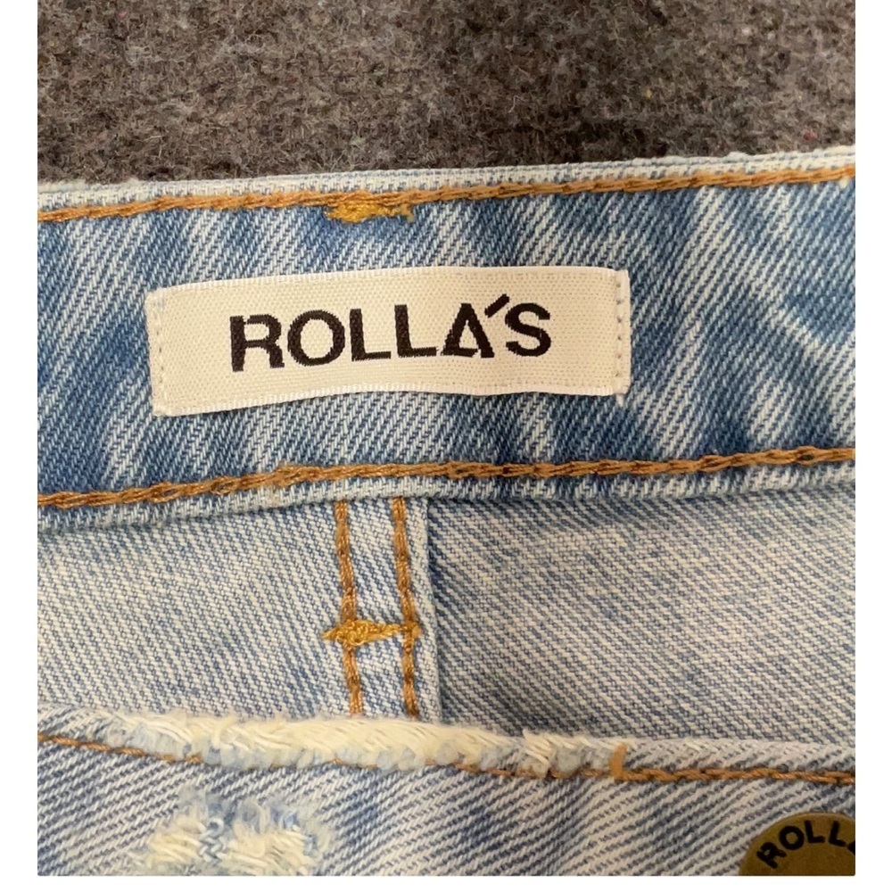 Rolla's Dusters Short in the Layla Bleach wash Cheeky Denim High Rise Slim 33 - Picture 4 of 6